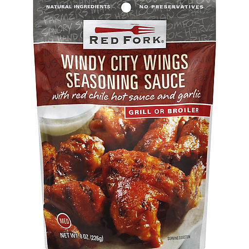 Red Fork Seasoning Sauce, Windy City Wings, Medium