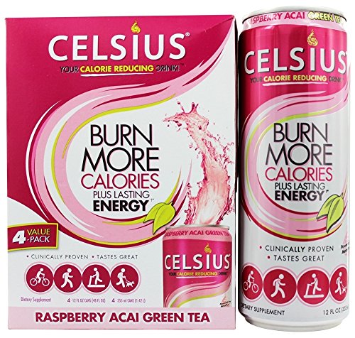 Celsius Raspberry/Acai Energy +CRV, 12 Ounce