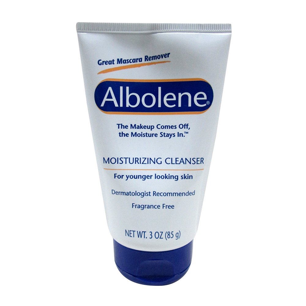 Albolene Moisturizing Cleanser Travel Size Squeeze Tube, Fragrance Free, 85 G/3 Oz