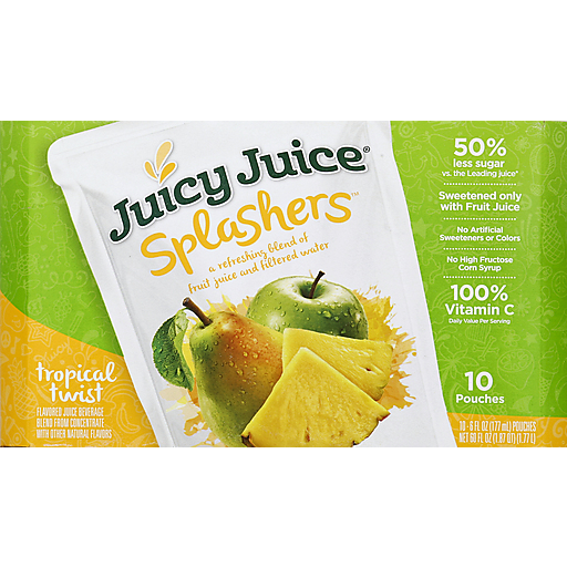 Juicy Juice Splashers Pouches Tropical Twist