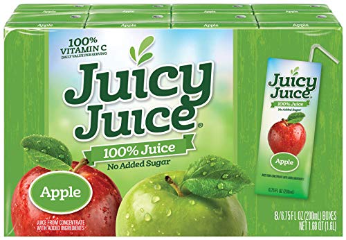 Sebago Distribution Juicy Juice Apple Juice Single Serve Slim, 54 Fluid Ounce, 8 Per Pack -- 4 Packs Per Case