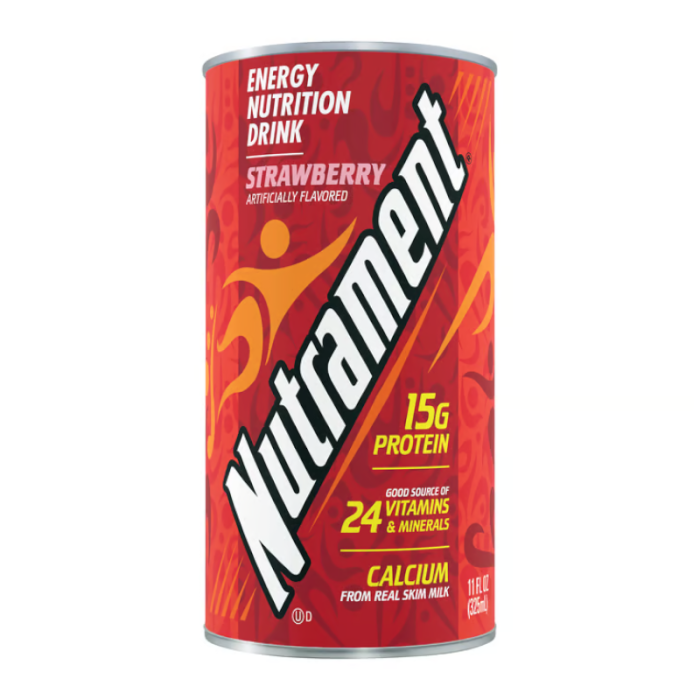 Nutrament Energy Nutrition Drink, Strawberry 12 Fl Oz