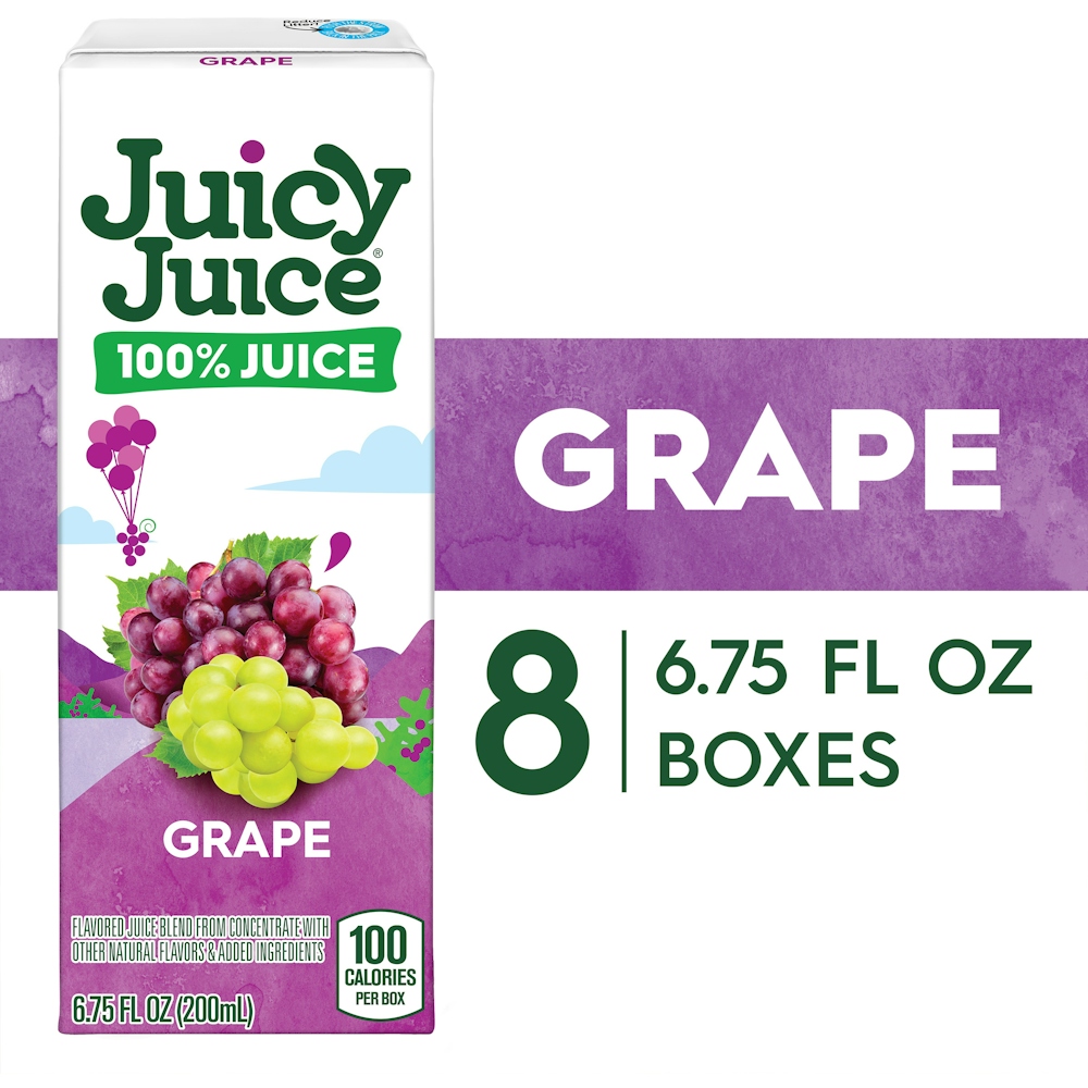Juicy Juice Grape 100% 8 6.75 Fl. Oz. Boxes