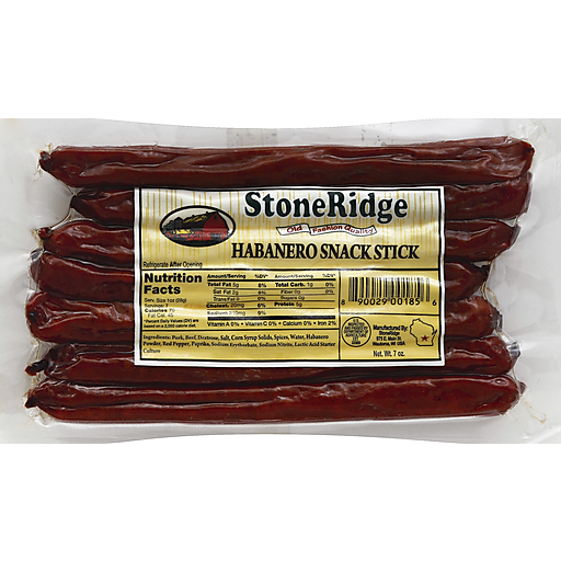 Stone Ridge Meat & Country Market Snack Stick, Habanero 7 Oz