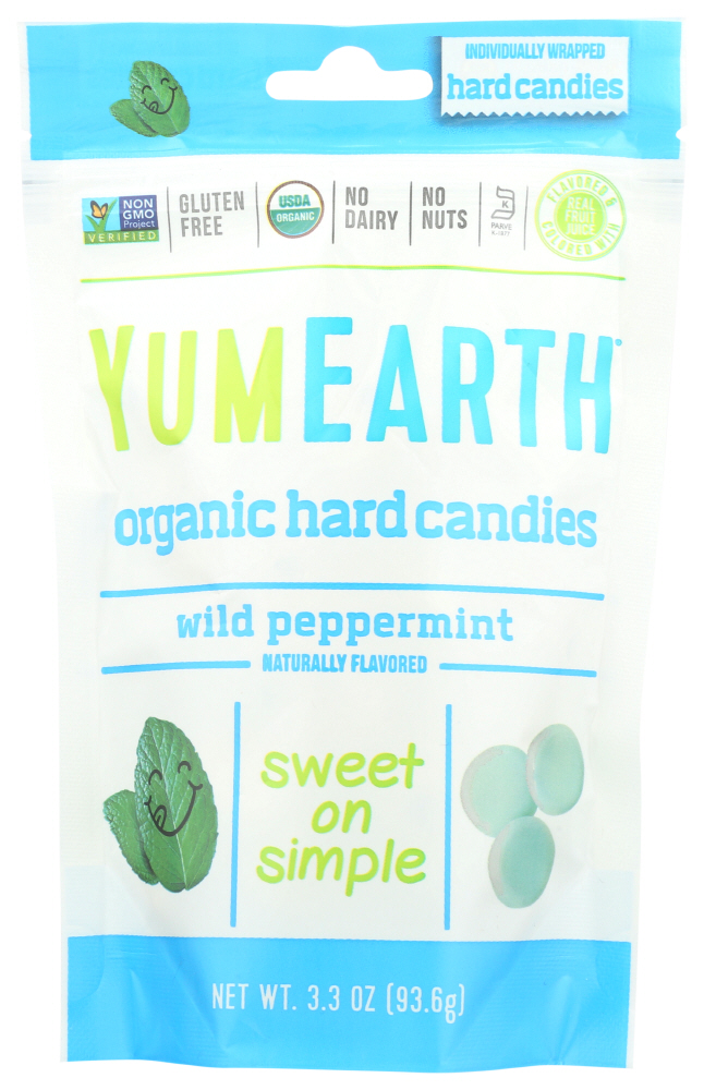 YumEarth Hard Candies, Organic, Wild Peppermint 3.3 Oz
