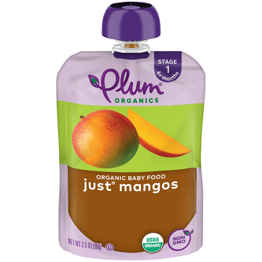 Plum Organics Stage 1 Organic Baby Food Just Mangos 3.5oz Pouch
