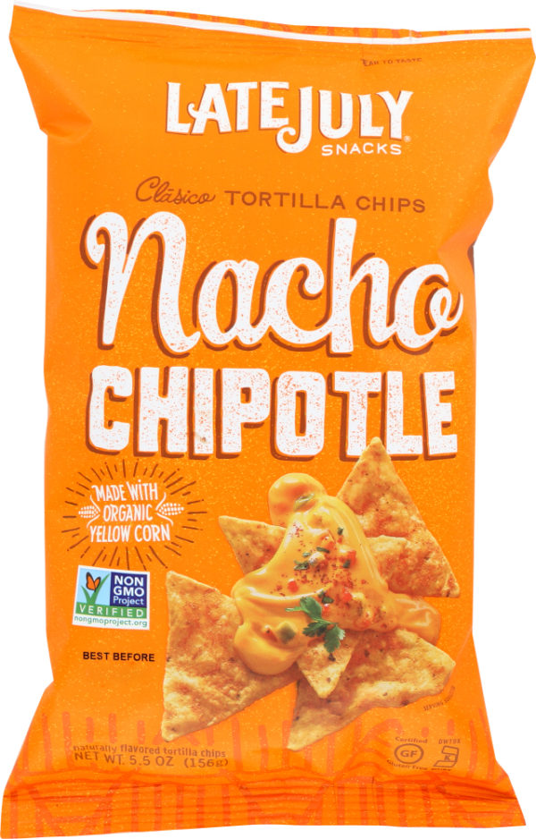 Late July Snacks Clásico Nacho Chipotle Tortilla Chips, 5.5 Oz. Bag
