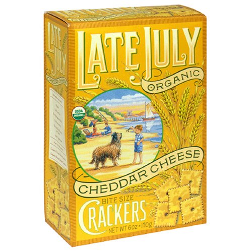 Late July Bite Size Crackers, Cheddar Cheese, Organic