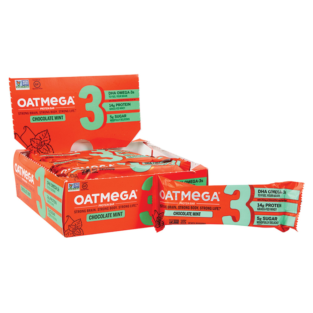 Oatmega Grass-Fed Whey Protein Bar Chocolate Mint