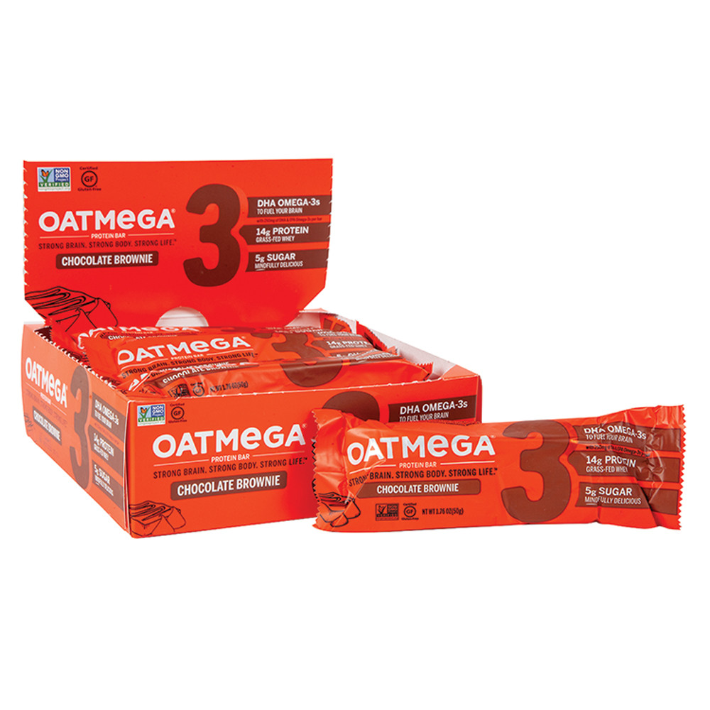 Oatmega Grass-Fed Whey Protein Bar Chocolate Brownie