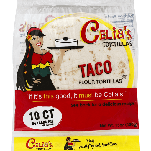 Celias Tortillas Flour Tortillas, Taco
