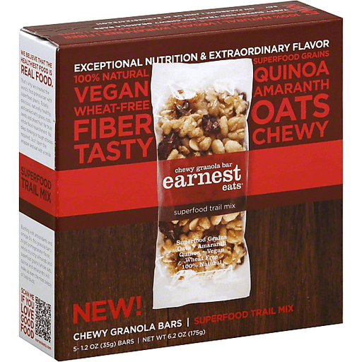 Earnest Eats Granola Bars, Chewy, Superfood Trail Mix