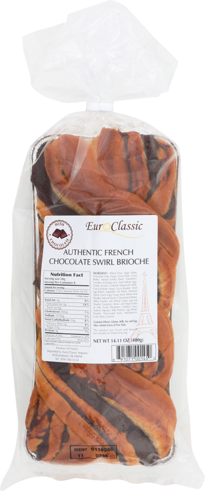 Euro Classic Brioche, Authentic French Chocolate Swirl 14.11 Oz