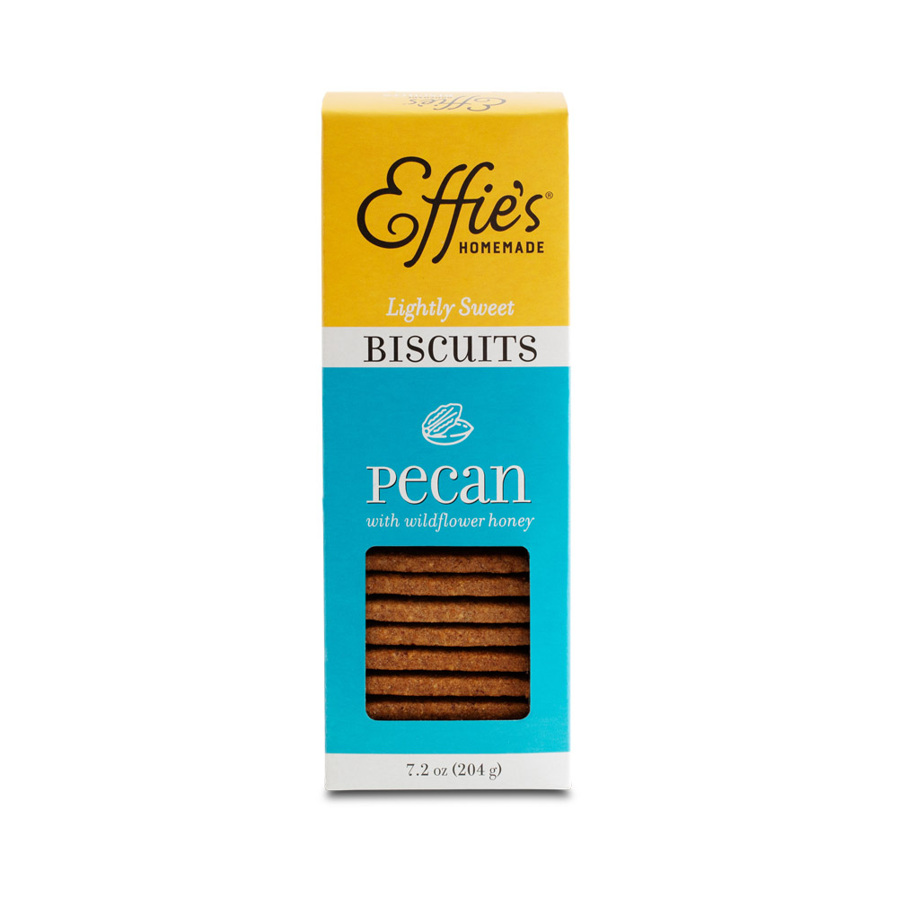 Effie's Homemade Biscuits, Lightly Sweet, Pecan With Wildflower Honey 7.2 Oz