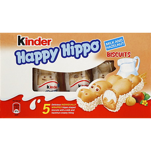 Kinder Biscuits, Happy Hippo, Milk And Hazelnut