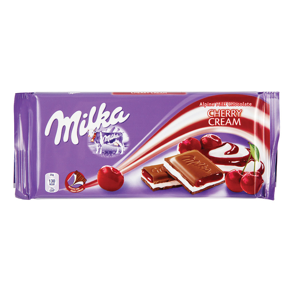 Milka Chocolate Bar With Cherry Cream Filling