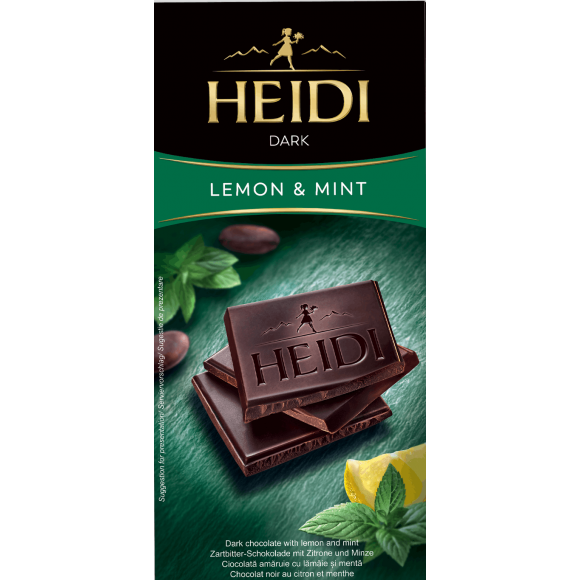 Dark Chocolate With Lemon And Mint, Heidi 80g