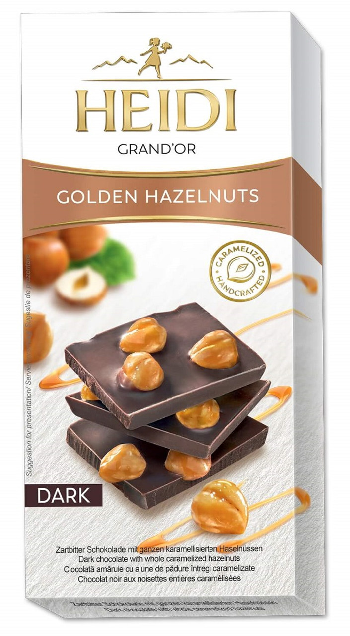 S.C. Heidi Chocolate S.A. Dark Caramelized Hazelnuts 100g/3.52oz