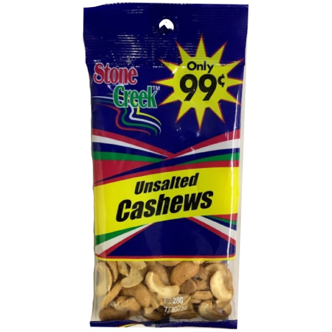 Stone Creek Unsalted Cashews 1Oz