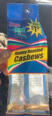 Stoney Creek Stone Honey Roasted Cashews Snack, 2.25 Ounce