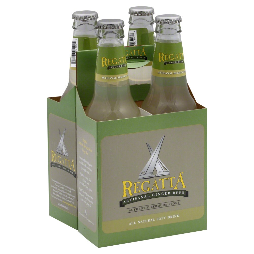 Regatta Ginger Beer Soda 4 Pack, 33.8 Fl Oz