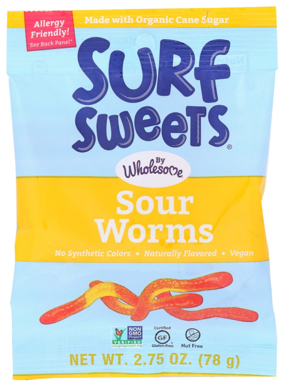 Surf Sweets Organic Sour Worms, 2.75 Oz