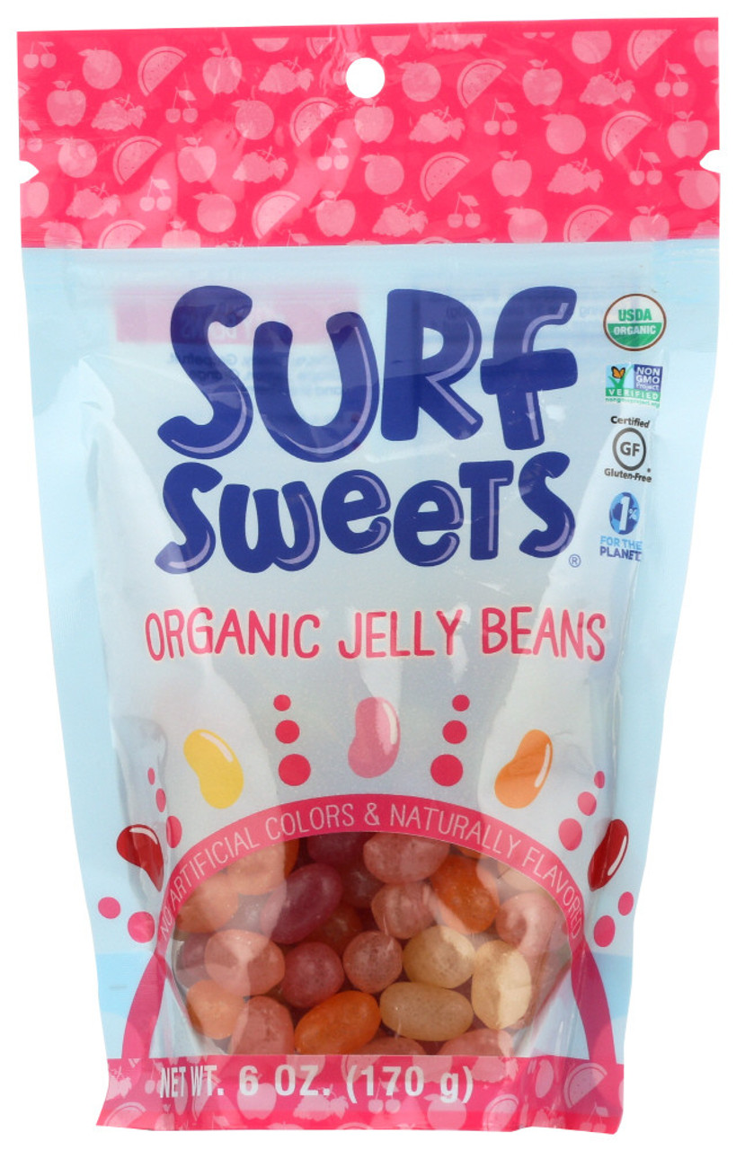 Surf Sweets Organic Candy - Jelly Beans - Case Of 6 - 6 Oz
