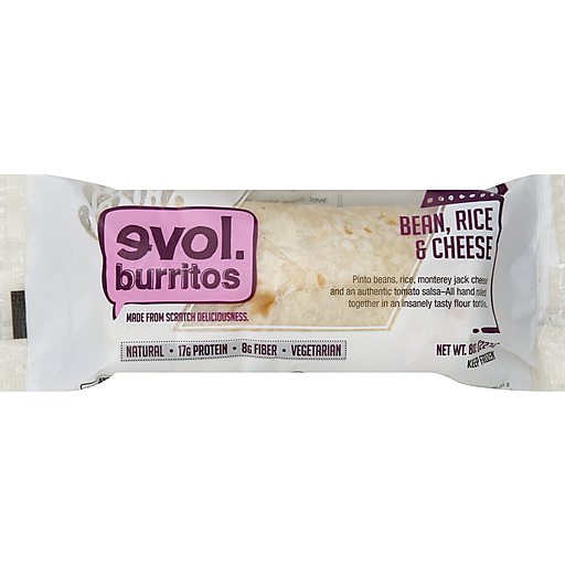 Evol Burrito Pinto Bean Rice & Cheese 8 Oz