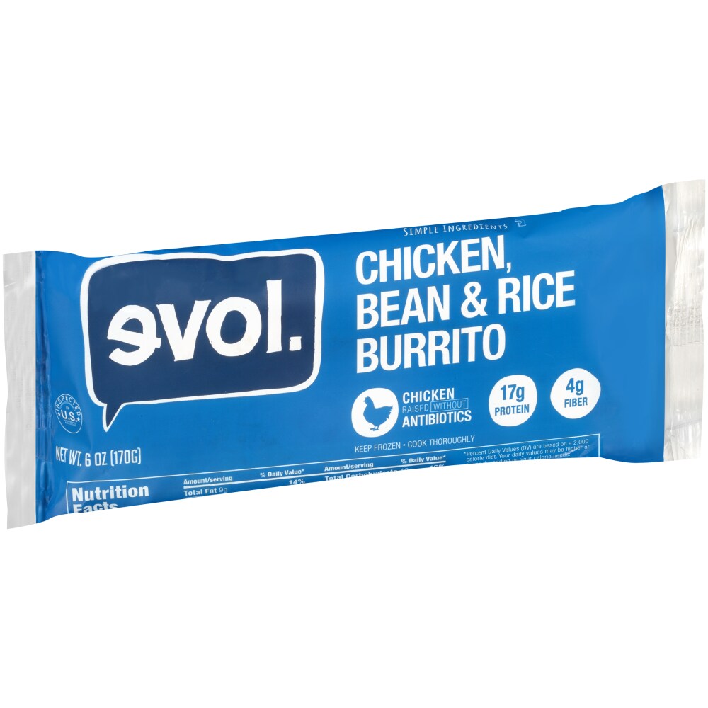 Evol. Burrito, Chicken, Bean & Rice 6 Oz