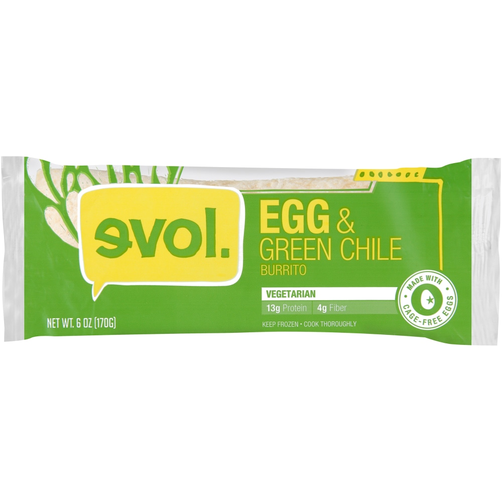 Evol Egg And Green Chile Burrito, 6 Oz