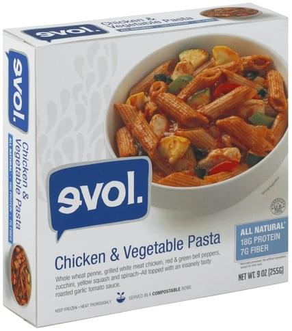 Evol Chicken & Vegetable Pasta 9 Oz