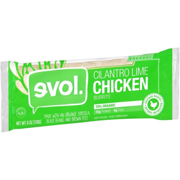Evol Cilantro Lime Chicken Burrito