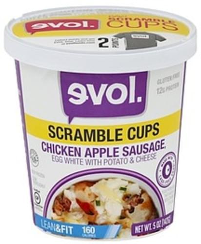 Evol Scramble Cups, Chicken Apple Sausage
