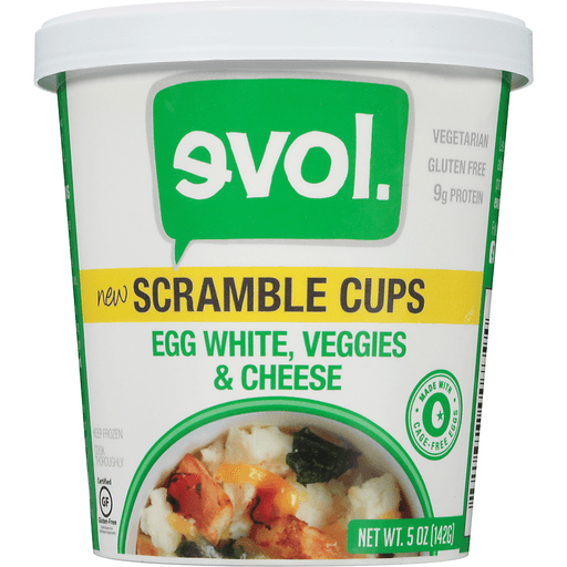 Evol Egg White, Veggies & Cheese Scramble Cups 5 Oz. Cup