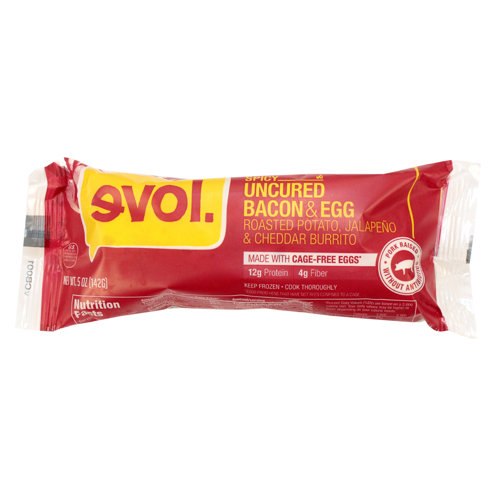 Evol Burrito, Uncured Spicy Bacon & Egg 5 Oz