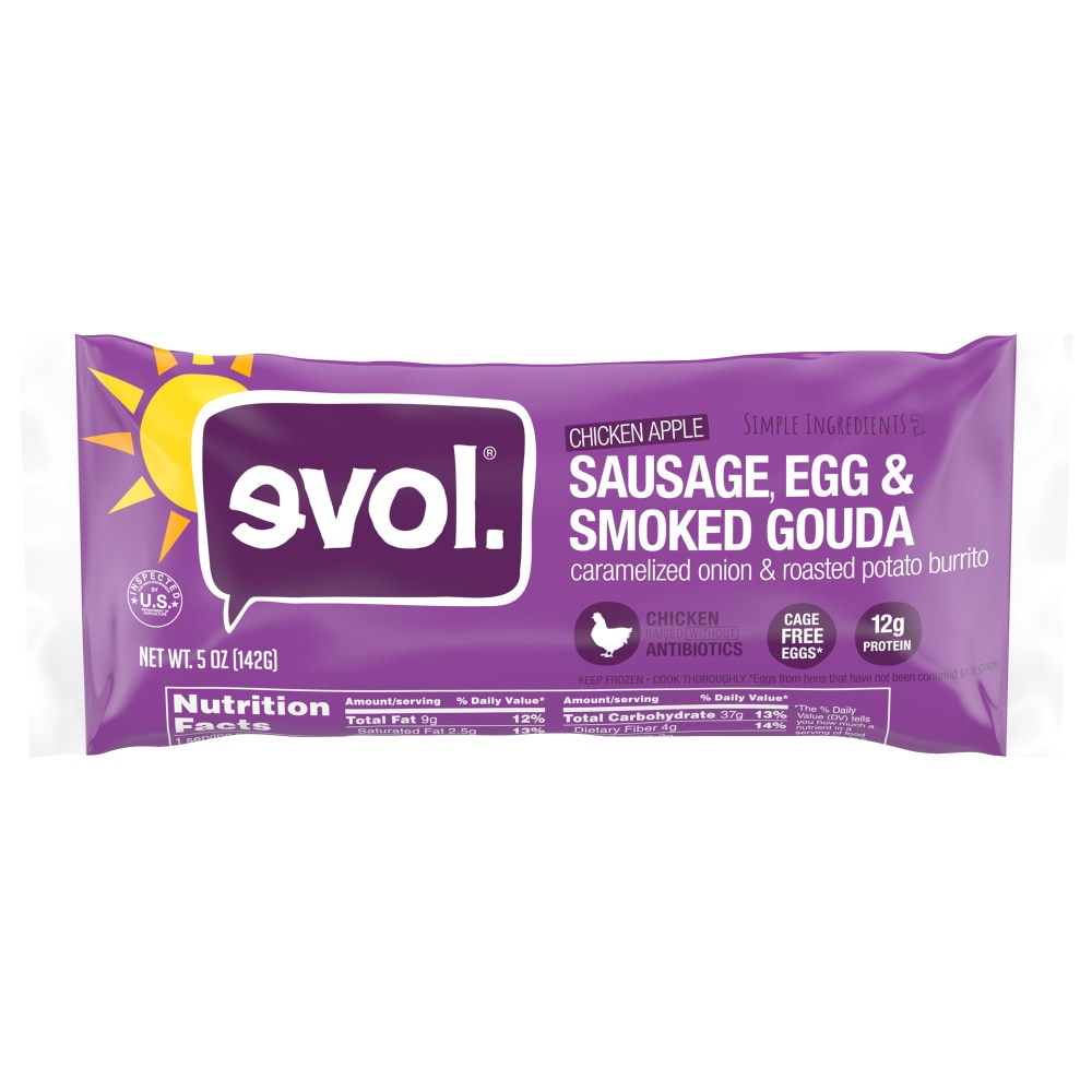 Evol Burrito, Chicken Apple Sausage, Egg & Smoked Gouda 5 Oz