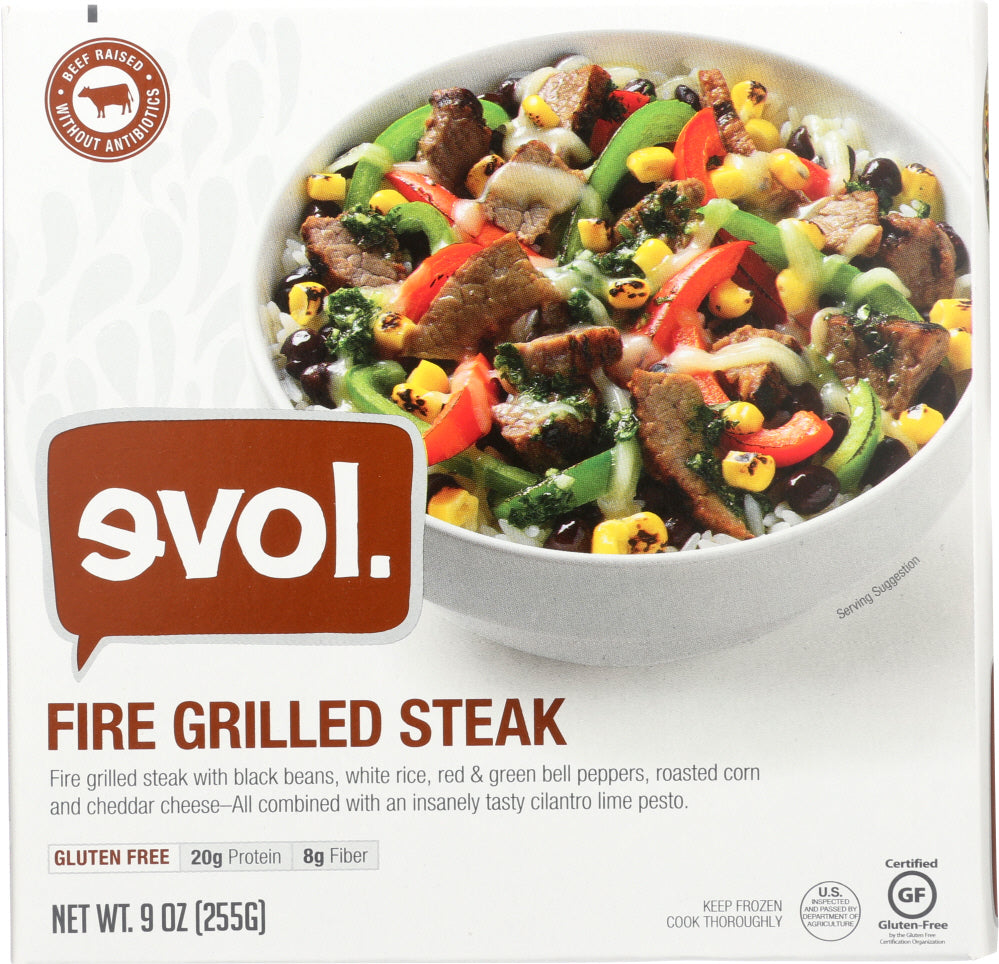 Evol. Gluten Free Frozen Fire Grilled Steak Bowl - 9oz