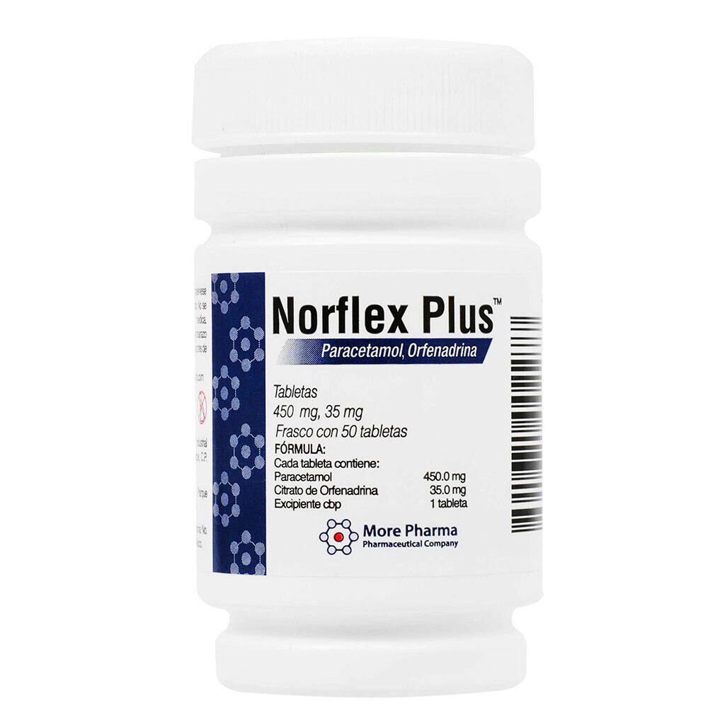 Norflex Plus Ver más 35/450 Mg 50 Tabletas
