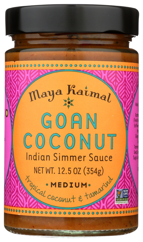 Maya Kaimal Indian Simmer Sauce, Goan Coconut, Medium 12.5 Oz