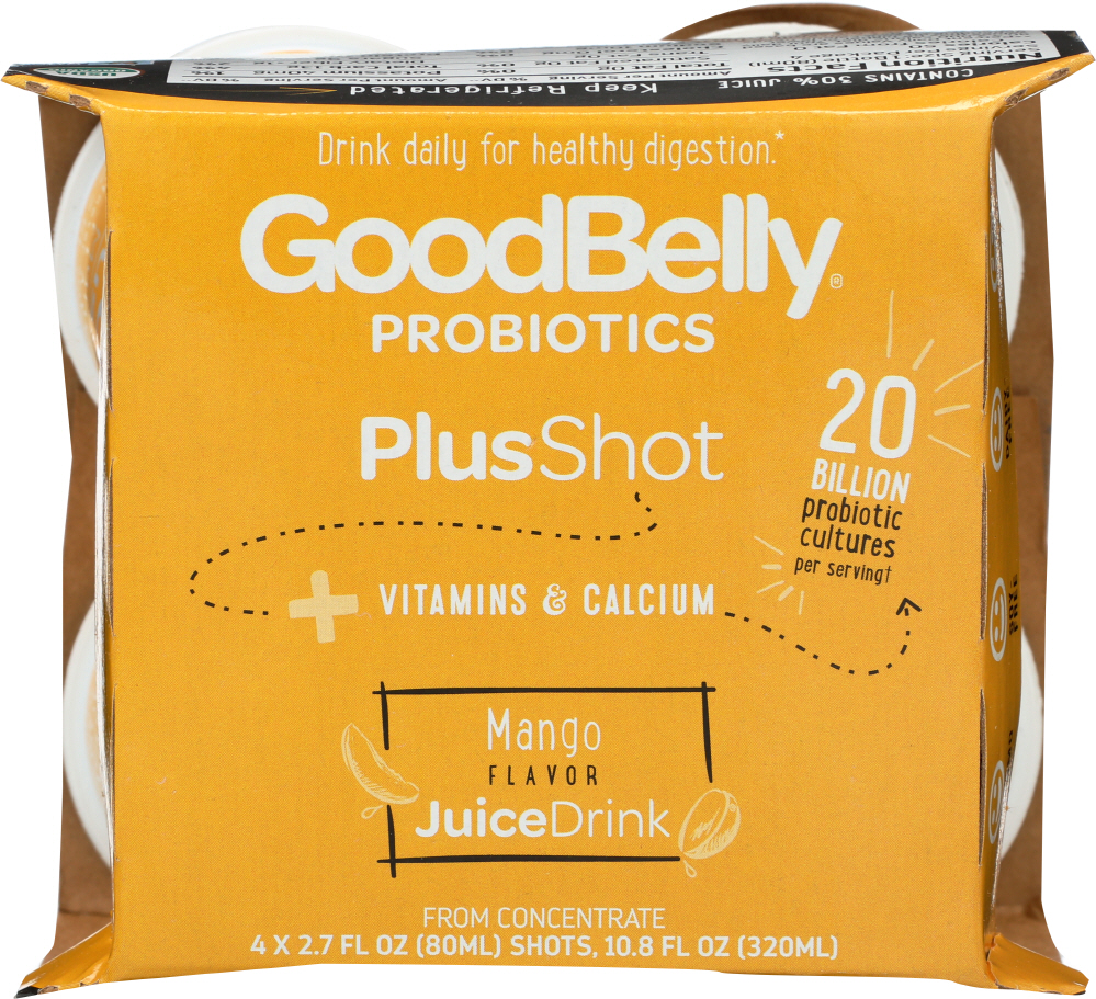 Goodbelly Probiotics Juice Drink, Mango Flavor