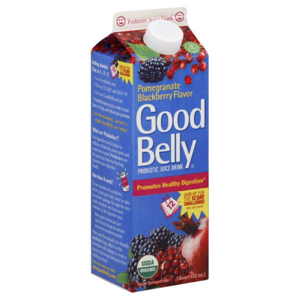 GoodBelly Probiotics Pomegranate Blackberry Flavor Juice Drink 1 Qt Carton