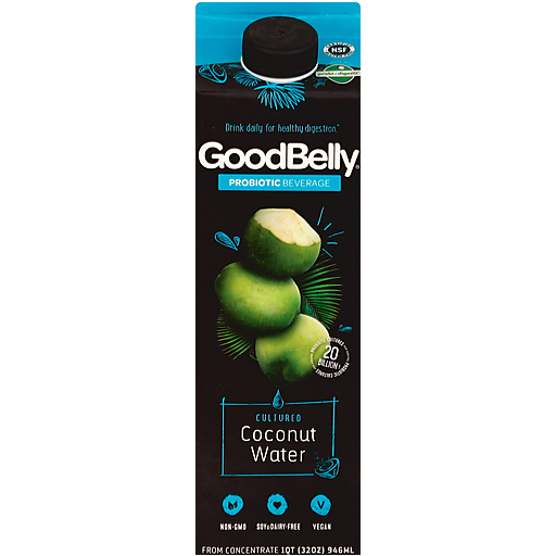GoodBelly Coconut Water, Cultured 32 Oz