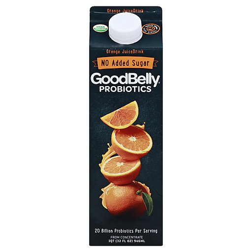 Goodbelly Juice Drink, Probiotics, Orange 1 Qt