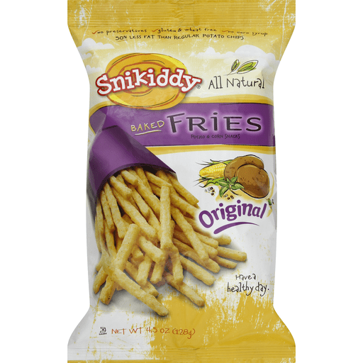 Snikiddy Potato & Corn Snacks, Baked, Fries, Original