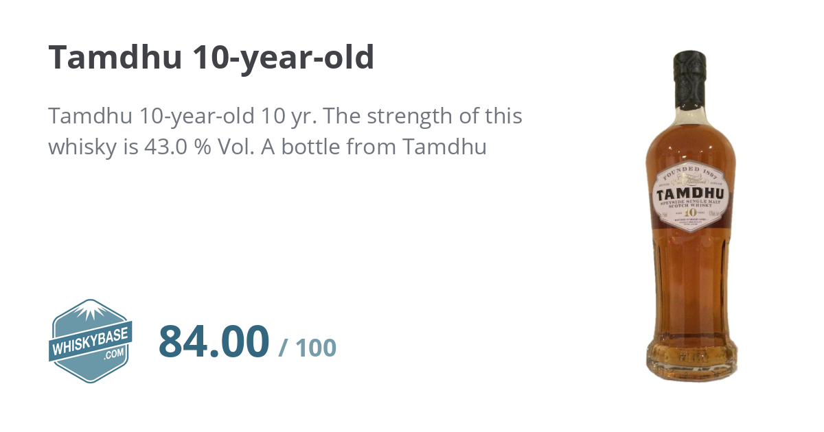 Tamdhu NV 10 Year Old Single Malt Scotch Whisky, 40