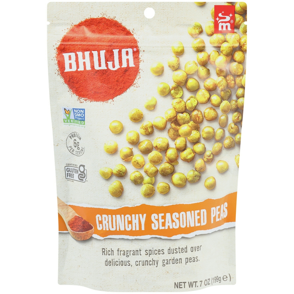 Majans Bhuja Snacks - Crunchy Seasoned Peas - Case Of 6 - 7 Oz
