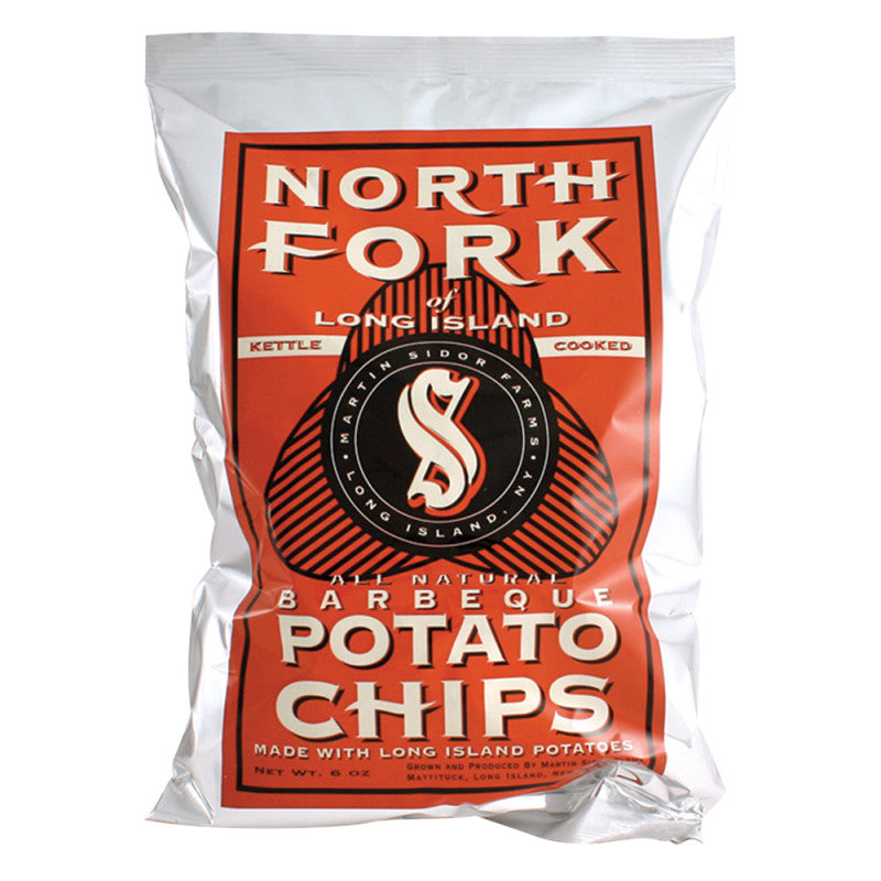 North Fork Bbq Potato Chips 6 Oz Bag - 12ct Case