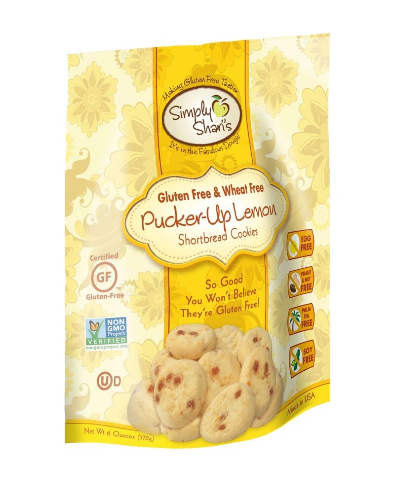 Simply Shari's Bite Size, Gluten Free & Wheat Free, Lemon Shortbread Cookies - 6.5 Oz