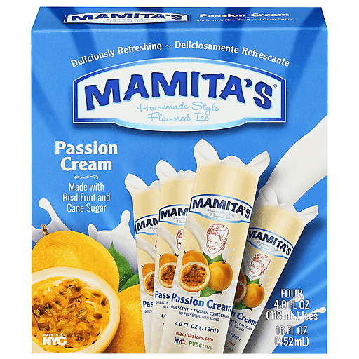 Mamita's Homemade Style Passion Cream Flavored Ice