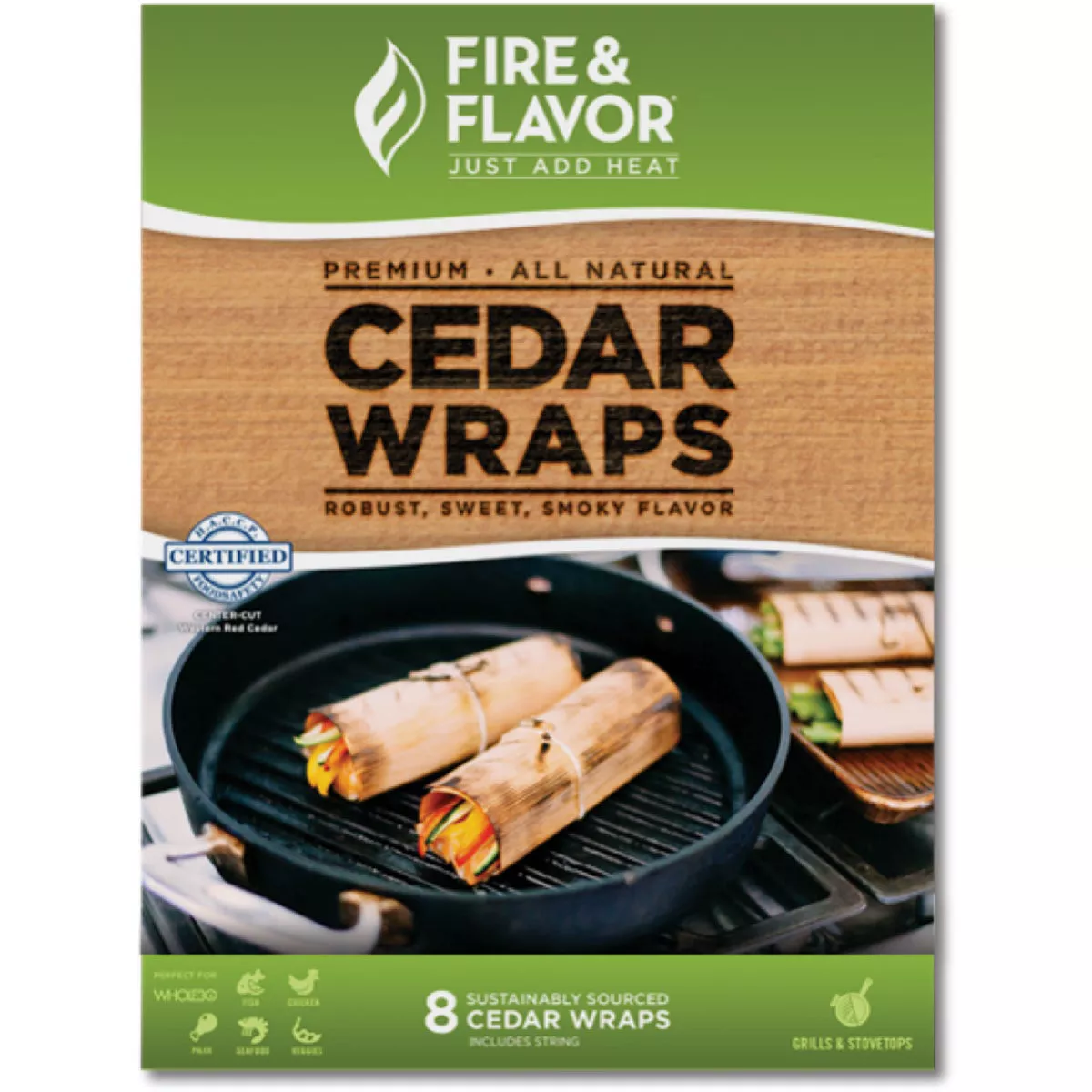 Fire & Flavor Grilling Wraps, Cedar